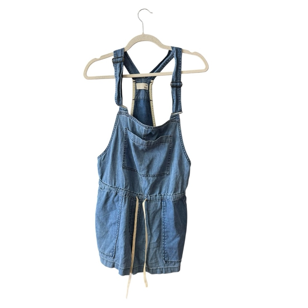 Wilfred Free Aritzia Denim Romper Overalls Size M Chambray Shortalls Summer